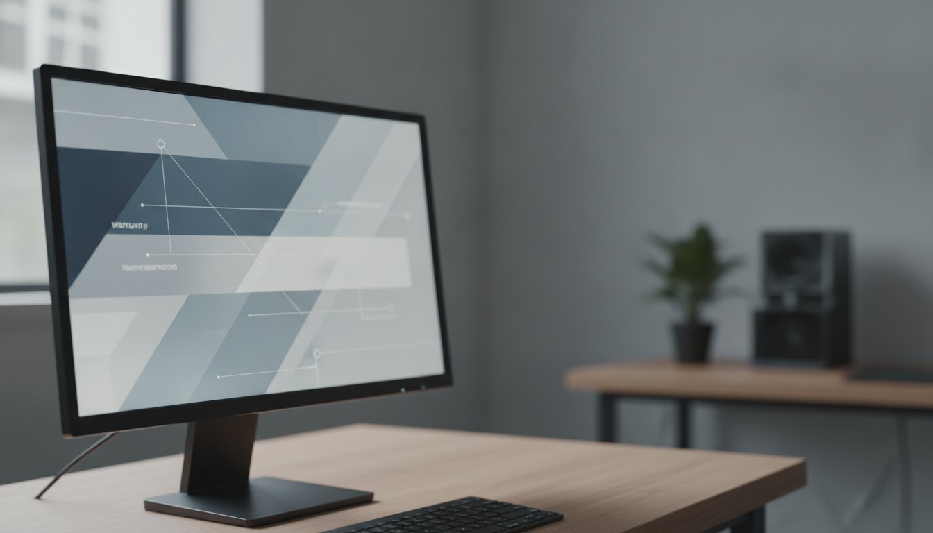 Tela de computador exibindo um painel de controle de garantias e datas de manutenção.